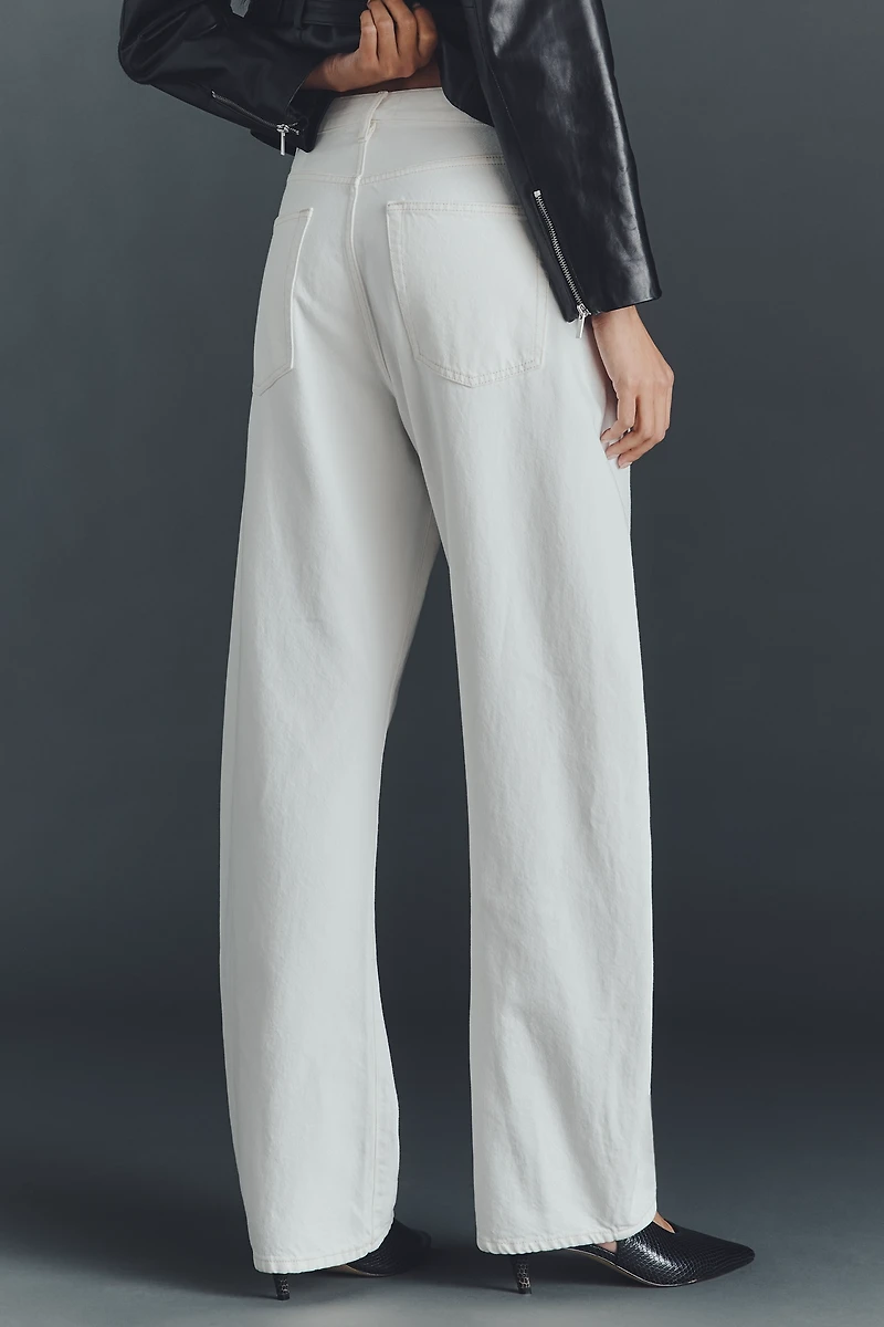 FRAME The Bubble High-Rise Tapered Jeans