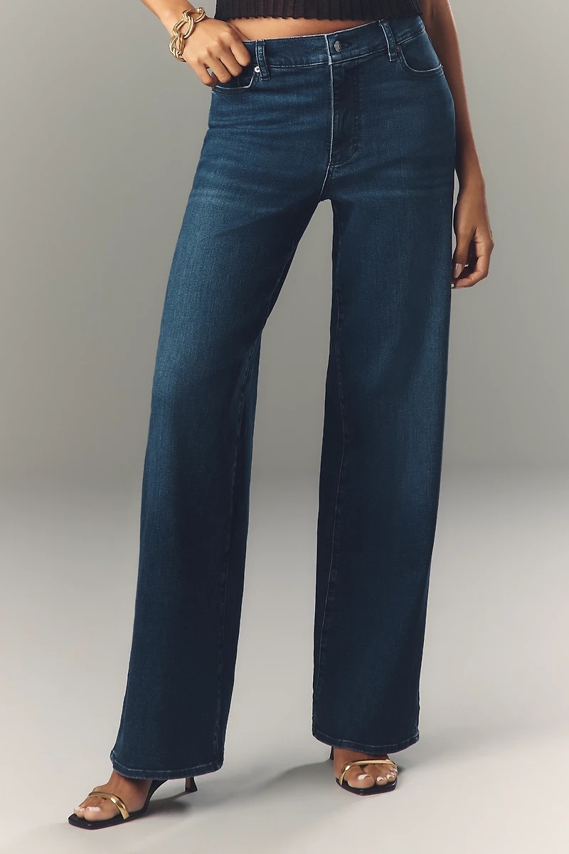FRAME Le Slim Palazzo Long High-Rise Wide-Leg Jeans