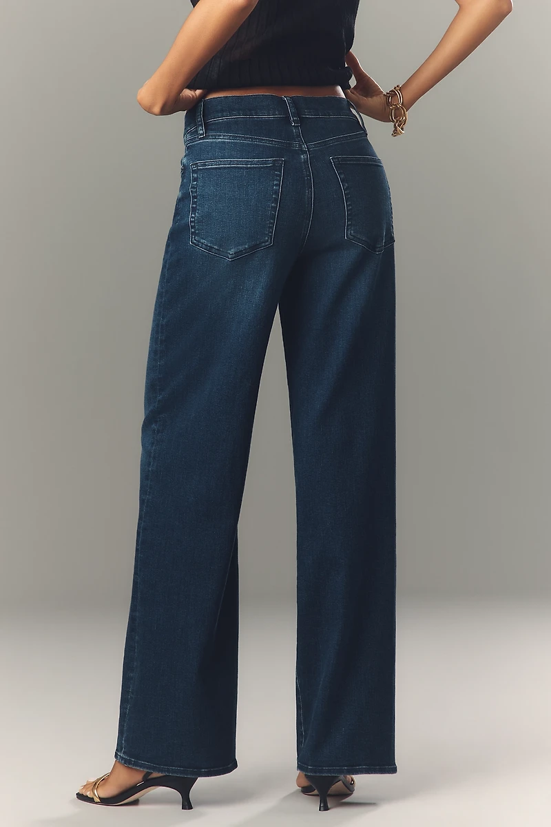FRAME Le Slim Palazzo Long High-Rise Wide-Leg Jeans