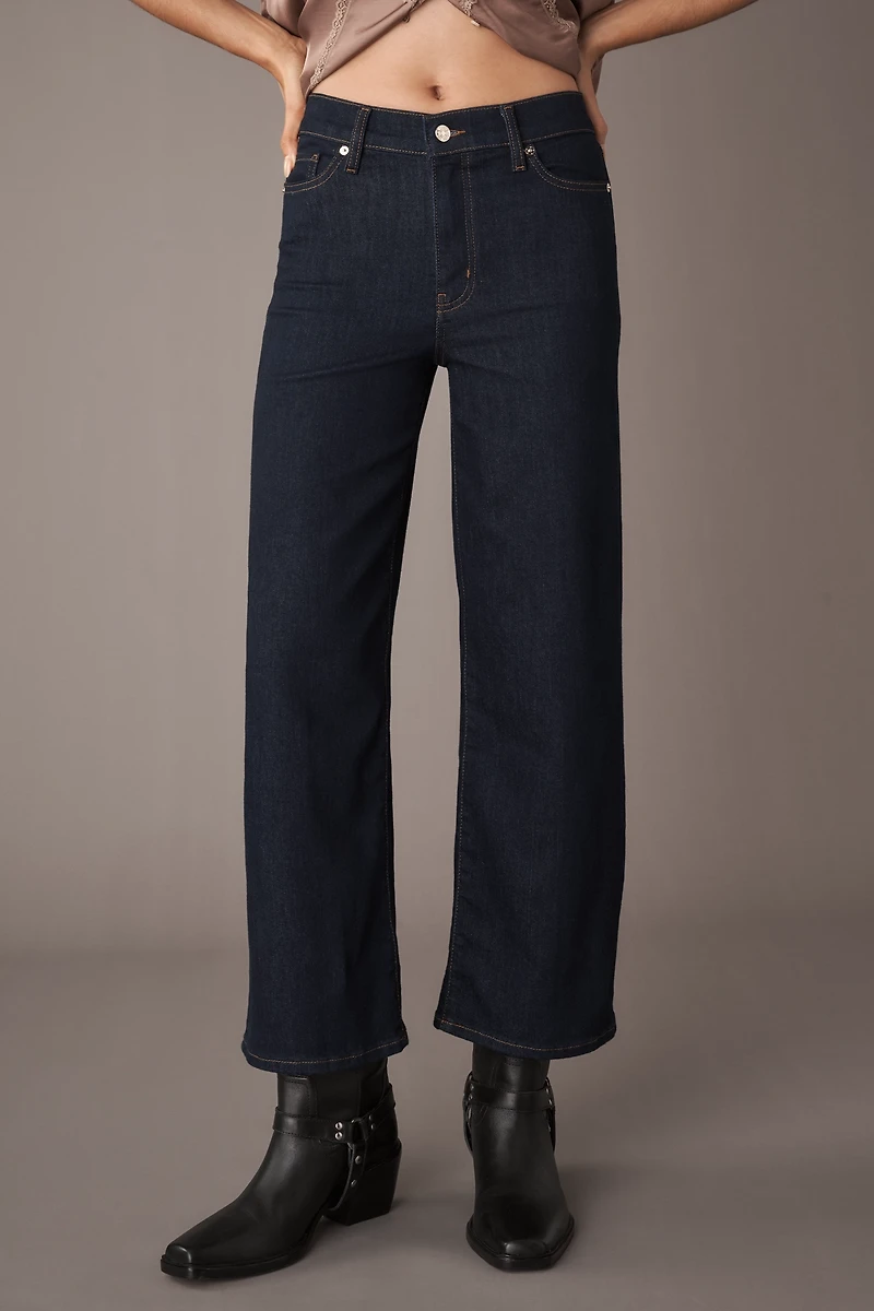FRAME Le Slim Palazzo High-Rise Crop Wide Leg Jeans