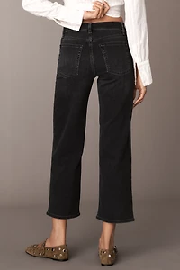 FRAME The Mellow Mid-Rise Crop Straight-Leg Jeans