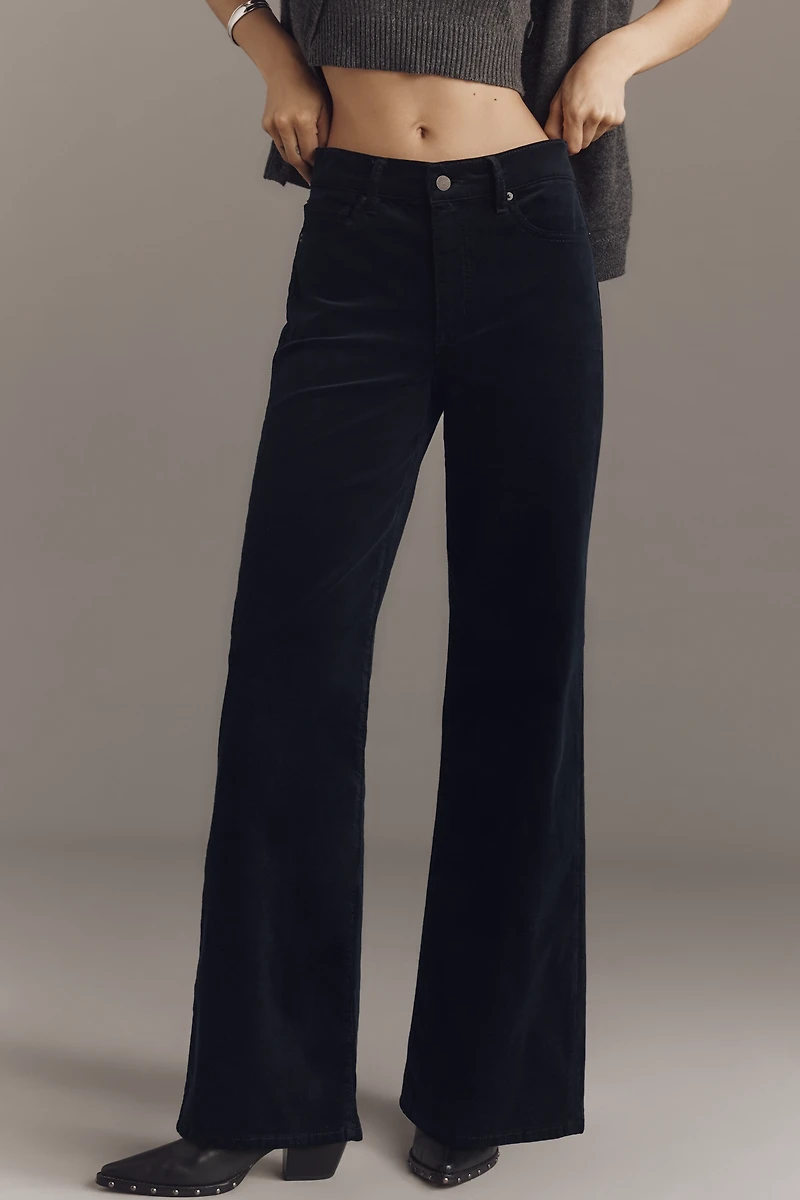FRAME Le Slim Palazzo Corduroy High-Rise Wide-Leg Jeans