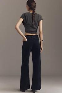 FRAME Le Slim Palazzo Corduroy High-Rise Wide-Leg Jeans