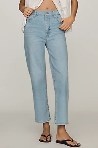 FRAME Le Pixie High-Rise Straight-Leg Jeans