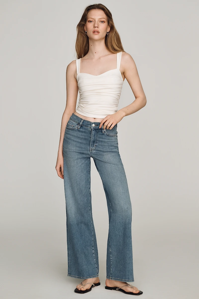 FRAME Le Slim Palazzo High-Rise Wide-Leg Jeans