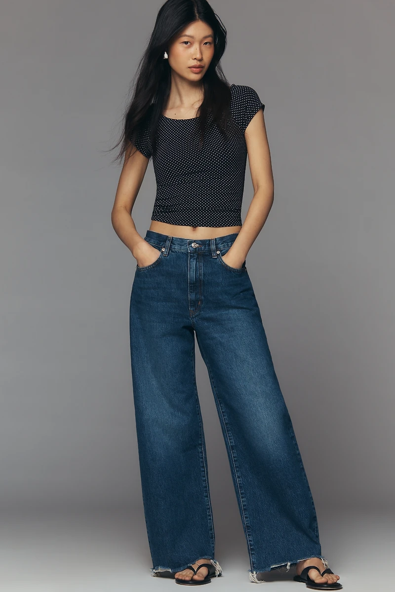 FRAME The Bow High-Rise Tapered Jeans