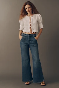 FRAME Modern Pocket High-Rise Wide-Leg Jeans