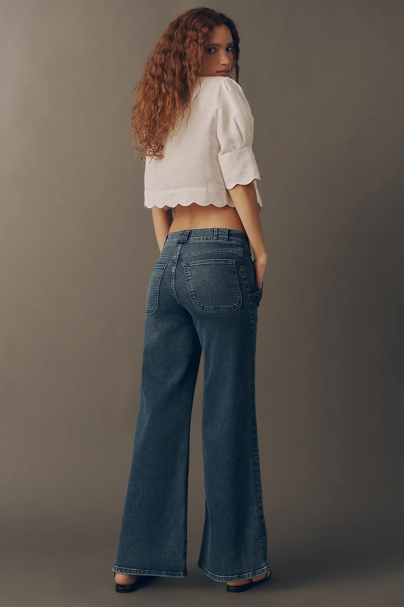 FRAME Modern Pocket High-Rise Wide-Leg Jeans