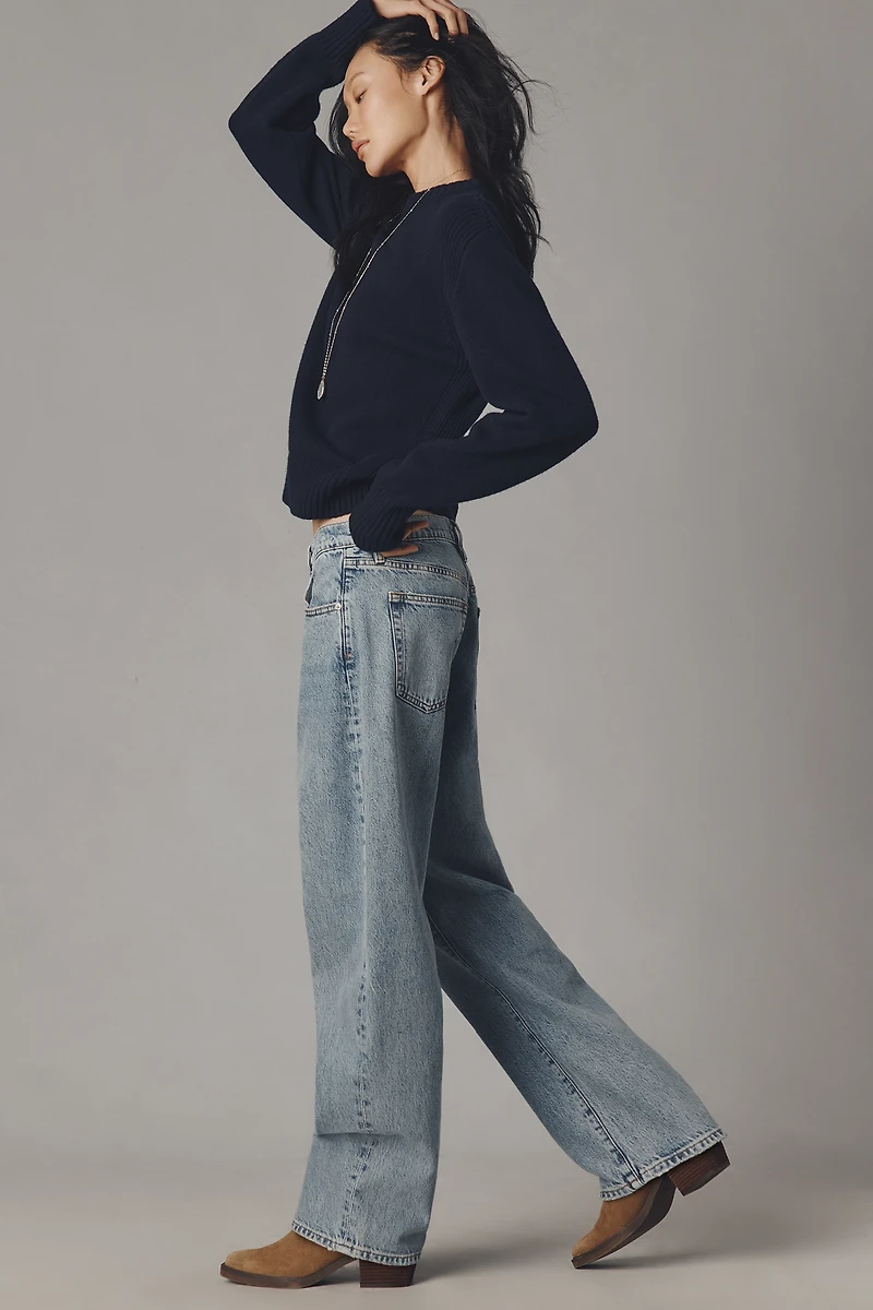 FRAME Low-Slung Low-Rise Barrel Jeans