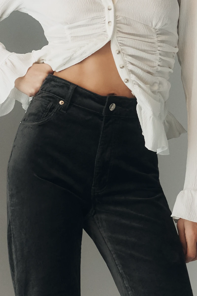 FRAME Reboot Velvet High-Rise Bootcut Pants