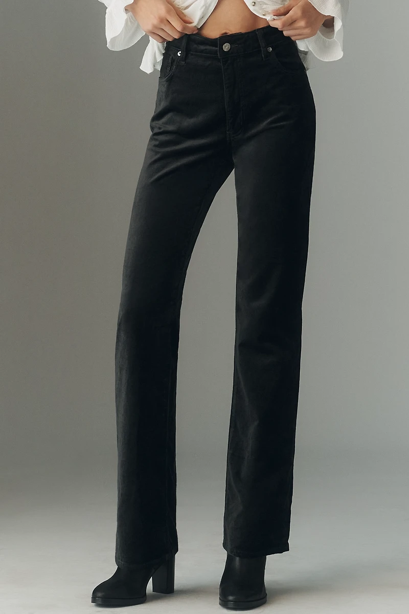 FRAME Reboot Velvet High-Rise Bootcut Pants
