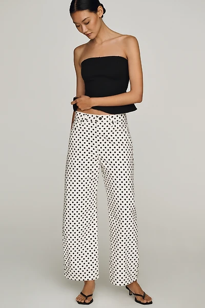 FRAME Bow Crop High-Rise Tapered Jeans