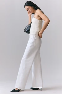 FRAME The Stroll Mid-Rise Wide-Leg Jeans