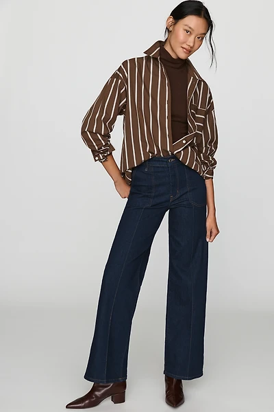 FRAME Le Slim Palazzo High-Rise Wide-Leg Jeans