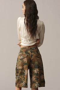 Pilcro High-Rise Drawstring Denim Culottes
