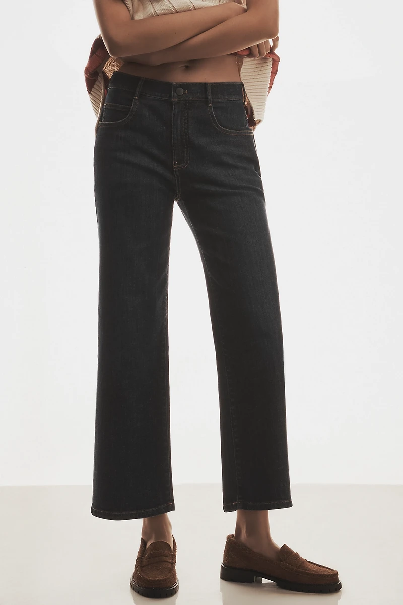 The Edie Mid-Rise Straight-Leg Jeans by Pilcro