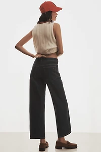 The Edie Mid-Rise Straight-Leg Jeans by Pilcro