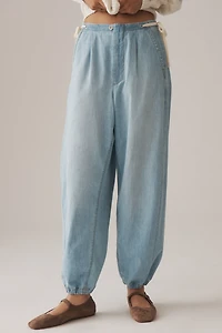 Pilcro High-Rise Denim Joggers