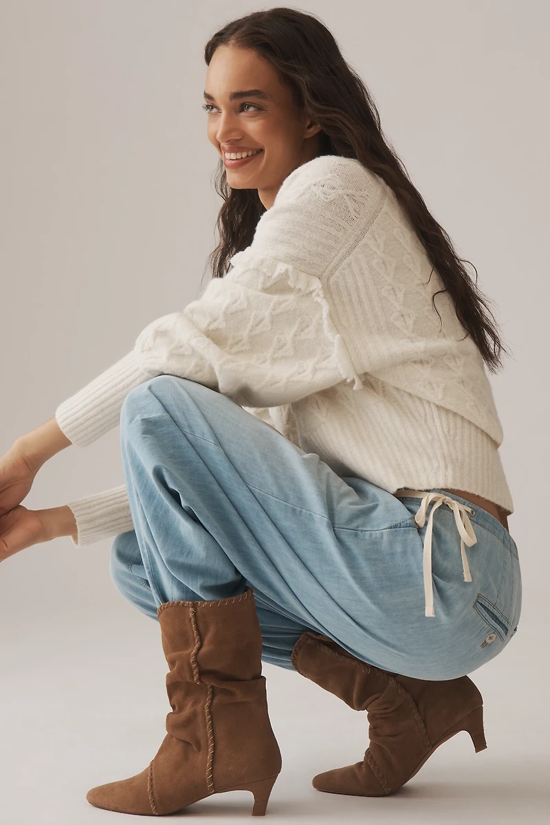 Pilcro High-Rise Denim Joggers