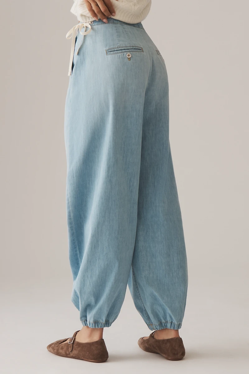Pilcro High-Rise Denim Joggers