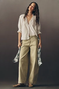 Maeve Low-Slung Tapered Slouch Jeans