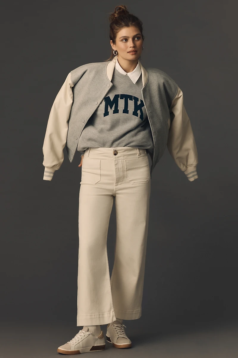 The Colette Crop Wide-Leg Jeans by Maeve