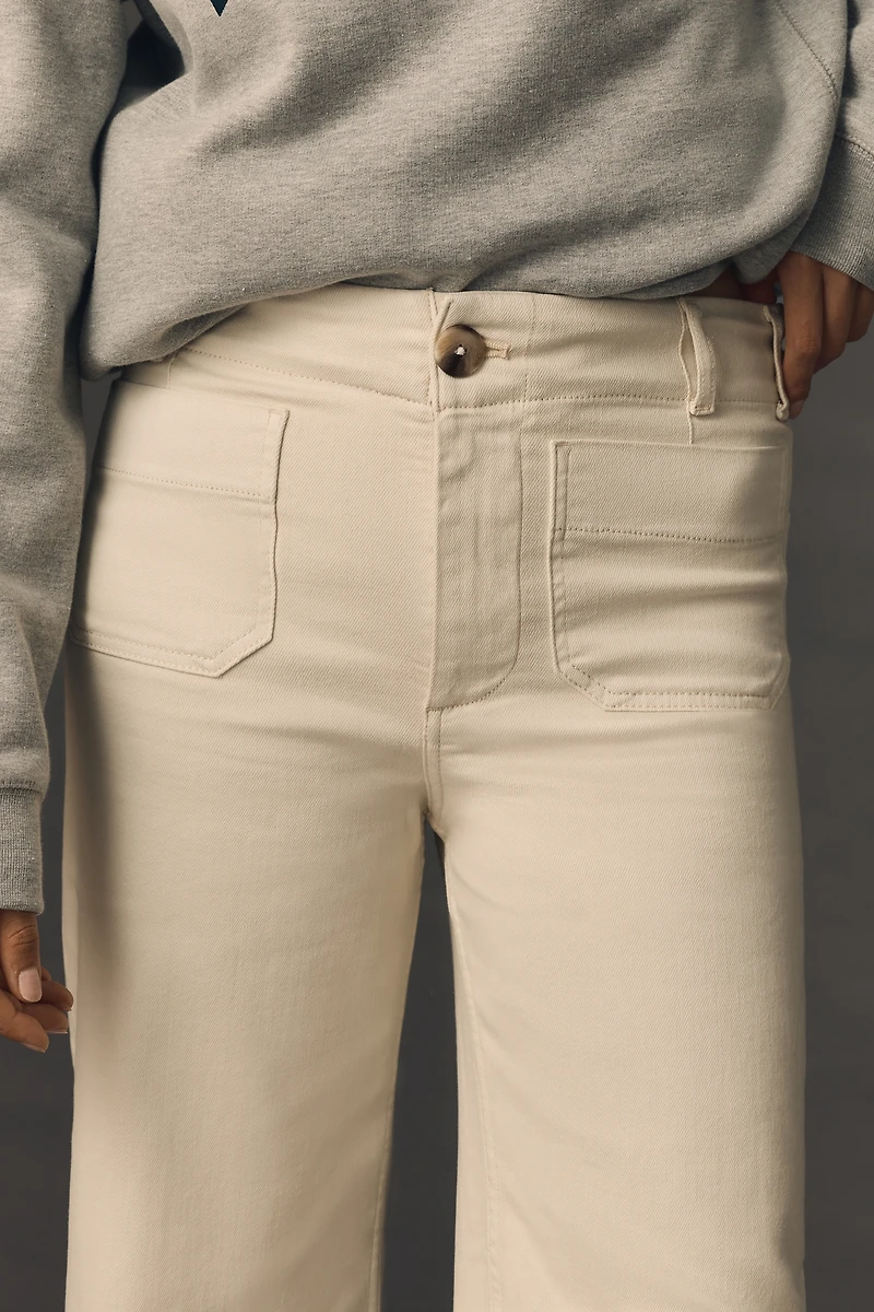 The Colette Crop Wide-Leg Jeans by Maeve