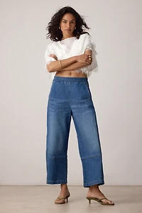 Izzie Relaxed Pull-On Barrel Jeans by Pilcro