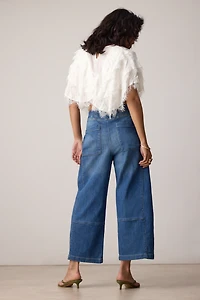 Izzie Relaxed Pull-On Barrel Jeans by Pilcro