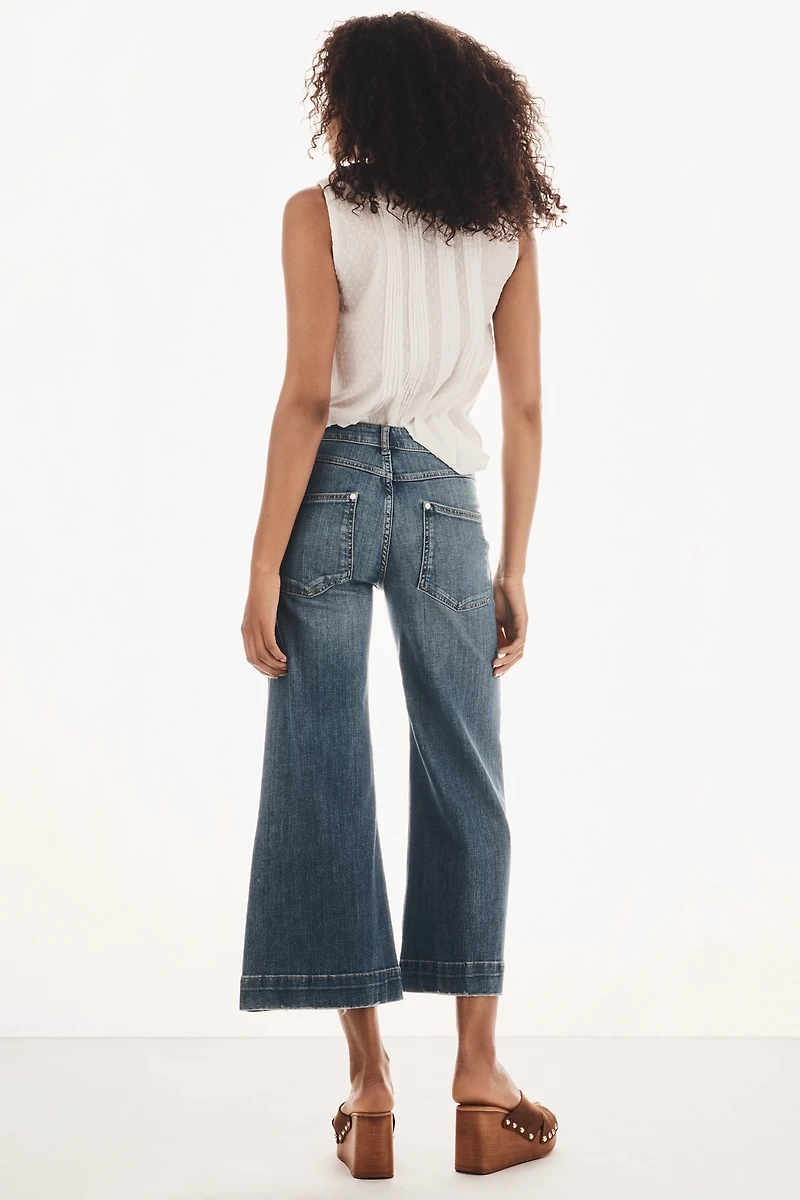 Pilcro High-Rise Crop Wide-Leg Jeans