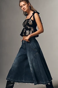 Pilcro Mid-Rise Culotte Jeans