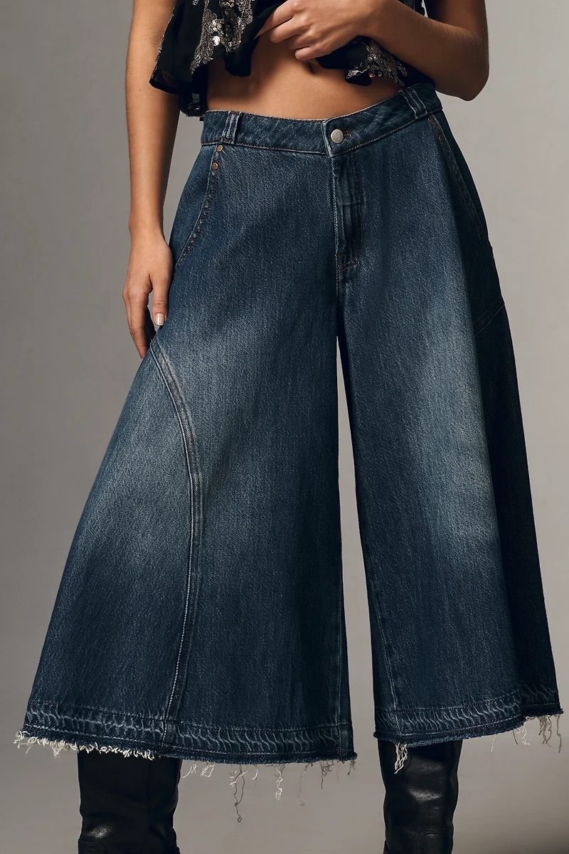 Pilcro Mid-Rise Culotte Jeans