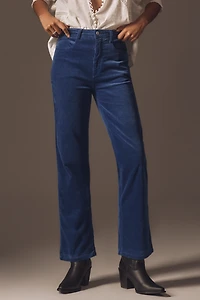 The Annie Corduroy High-Rise Straight-Leg Jeans by Pilcro