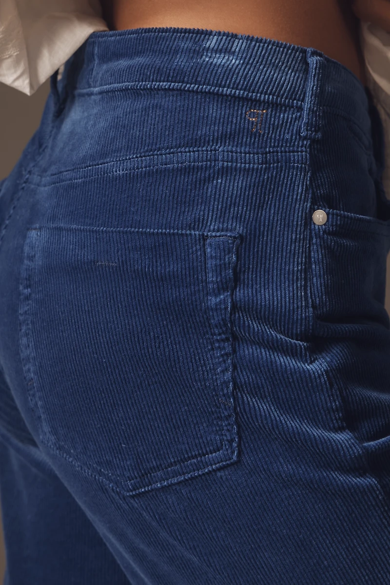 The Annie Corduroy High-Rise Straight-Leg Jeans by Pilcro
