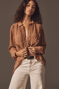 The Robbie Corduroy High-Rise Flare Jeans by Pilcro