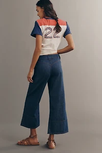 Maeve Utility High-Rise Crop Wide-Leg Jeans