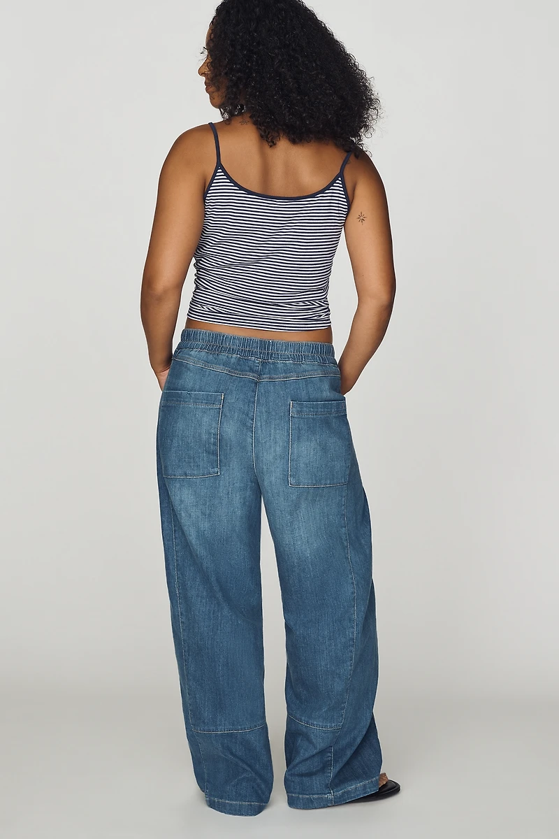 Pilcro Izzie Relaxed Pull-On Barrel Jeans