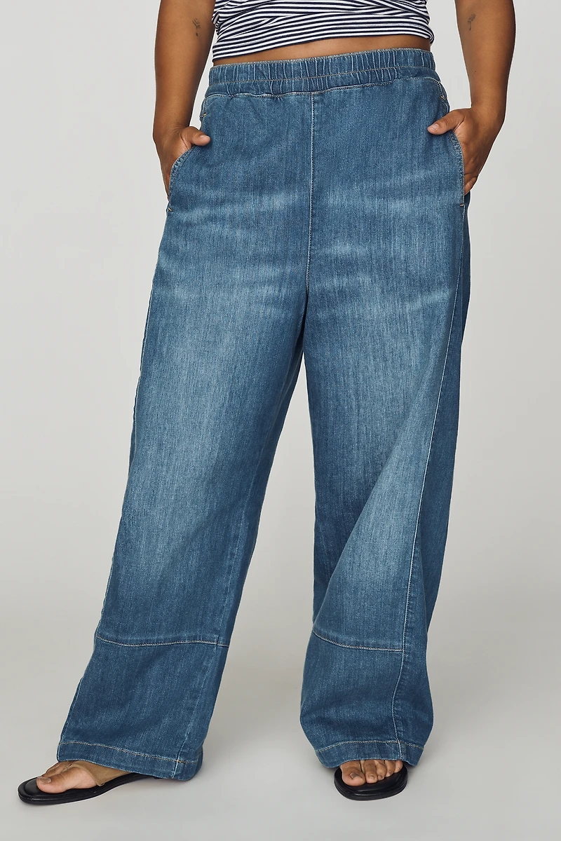 Pilcro Izzie Relaxed Pull-On Barrel Jeans