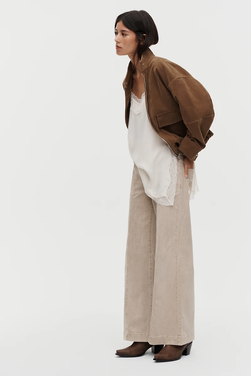 Pilcro Nico Mid-Rise Flare Jeans