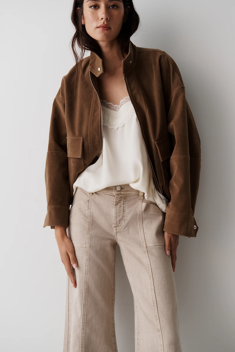 Pilcro Nico Mid-Rise Flare Jeans