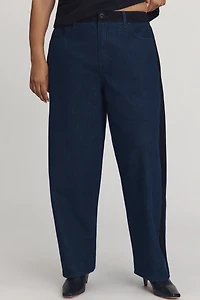 Eloquii Plus Faux-Suede High-Rise Wide-Leg Pants