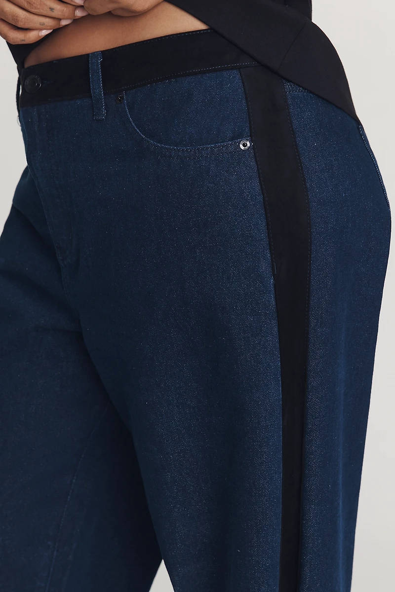 Eloquii Plus Faux-Suede High-Rise Wide-Leg Pants