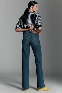 EB Denim High-Rise Straight-Leg Jeans