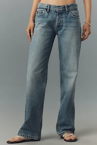 EB Denim Low-Rise Baggy Straight-Leg Jeans