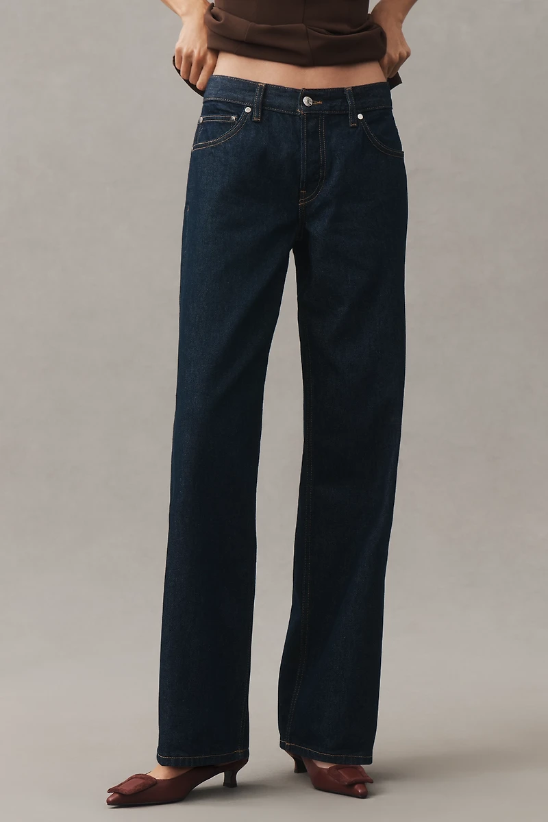 EB Denim Low-Rise Baggy Wide-Leg Jeans