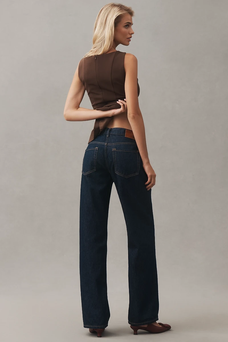 EB Denim Low-Rise Baggy Wide-Leg Jeans