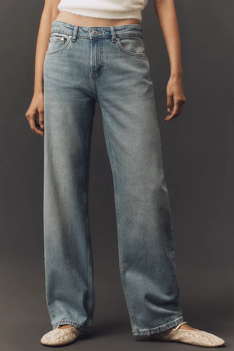EB Denim Alida High-Rise Loose Bowed Jeans