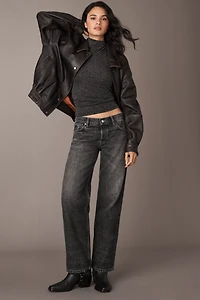 EB Denim Low-Rise Baggy Wide-Leg Jeans