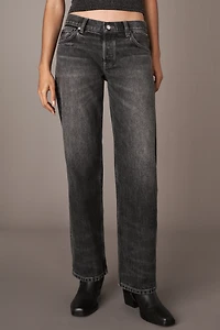 EB Denim Low-Rise Baggy Wide-Leg Jeans
