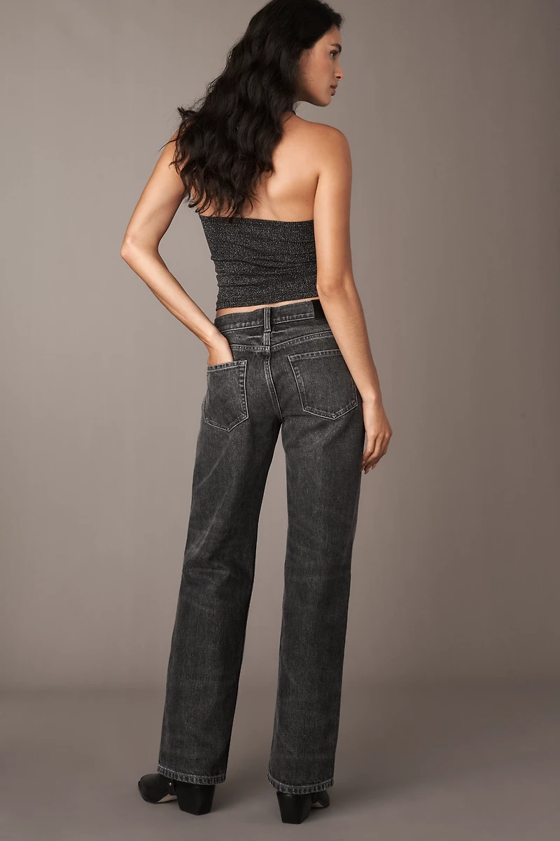 EB Denim Low-Rise Baggy Wide-Leg Jeans